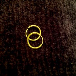 Solid Gold 14k Small Hoops Earrings